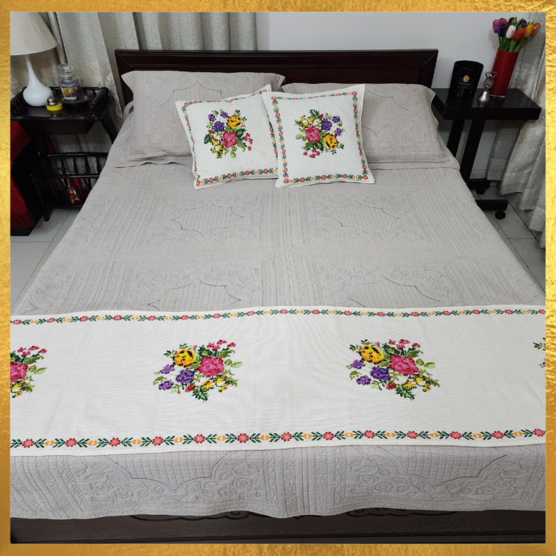 Cross Stitch Bed / Table Runner