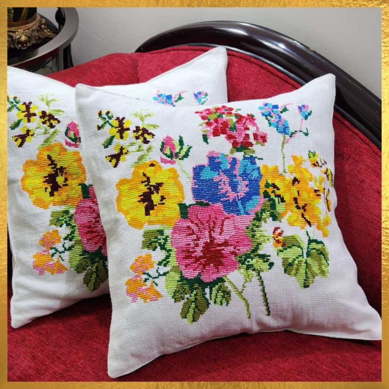 Cross Stitch Cushion Cover