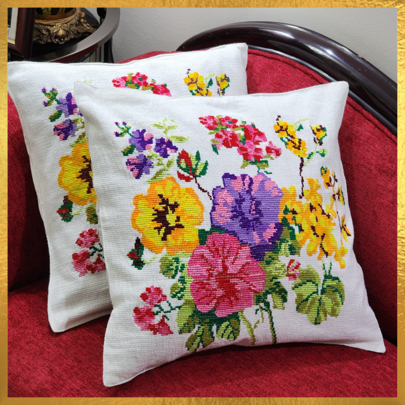 Cross Stitch Cushion Cover