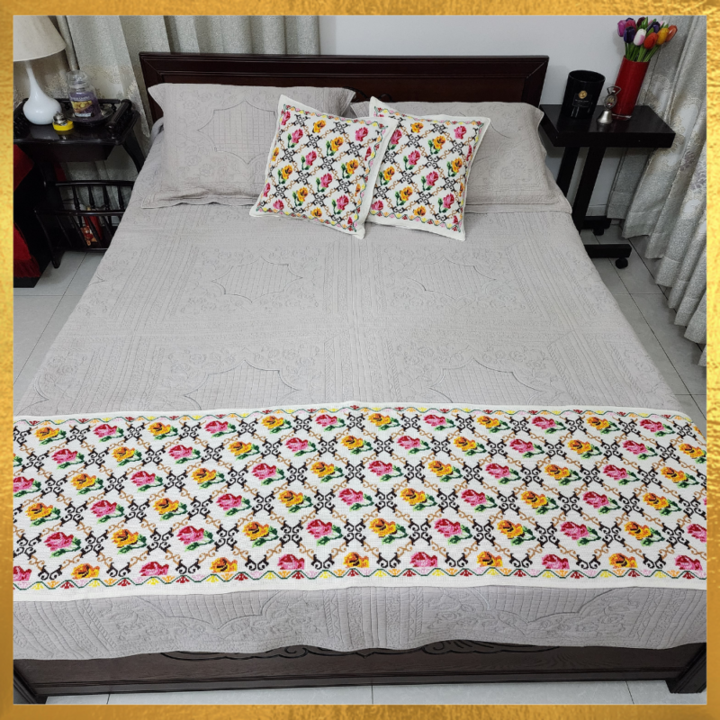 Cross Stitch Bed / Table Runner