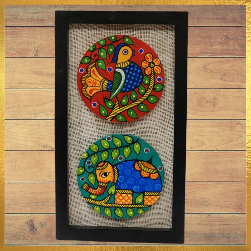 Wooden Wall Hanging with Hand Painted