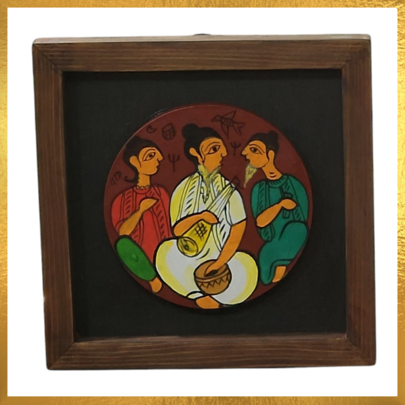 Wooden Wall Hanging with Hand Painted