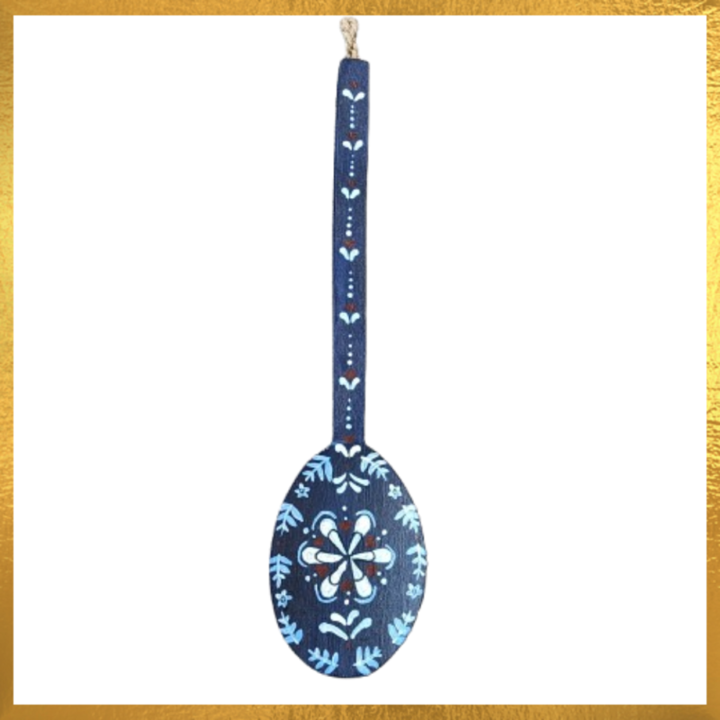 Wooden Hanging Spoon With Hand Painted For Decoration