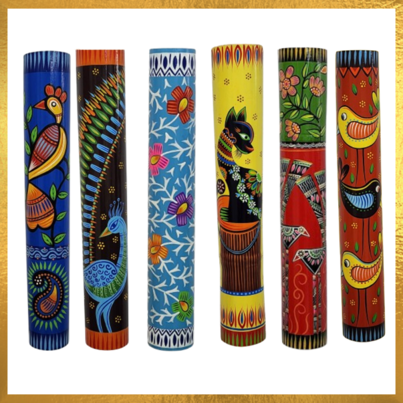 Bamboo Wall Hanging with Hand Painted