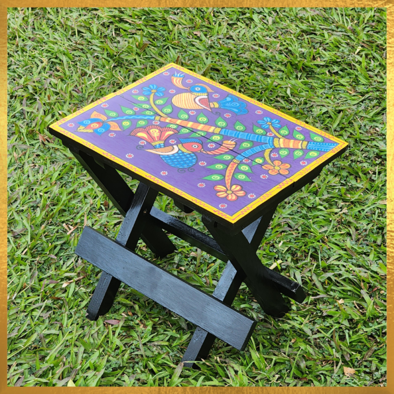 Wooden Hand Painted Folding Table