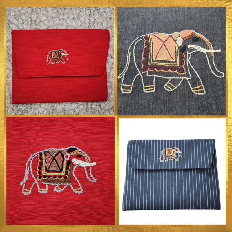 Laptop Sleeve / Laptop Cover / Tablet Cover with Hand Embroidery