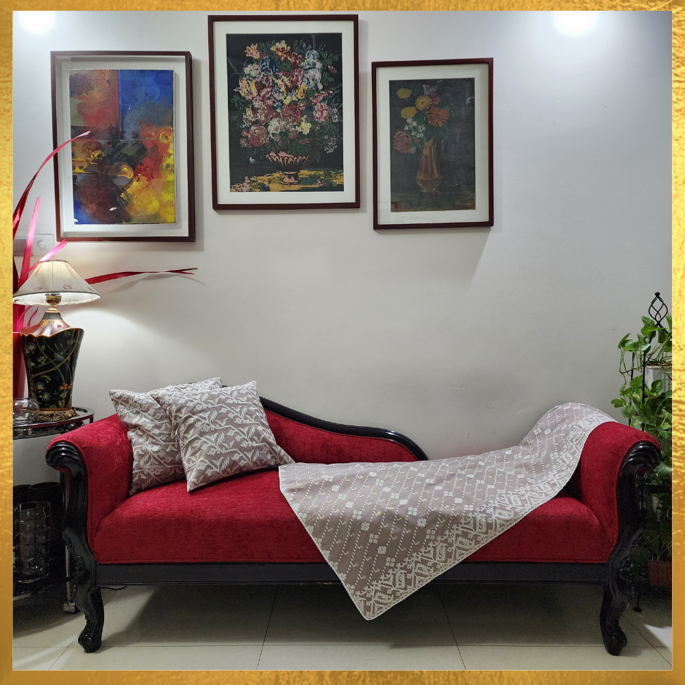 Jamdani Throw Blanket