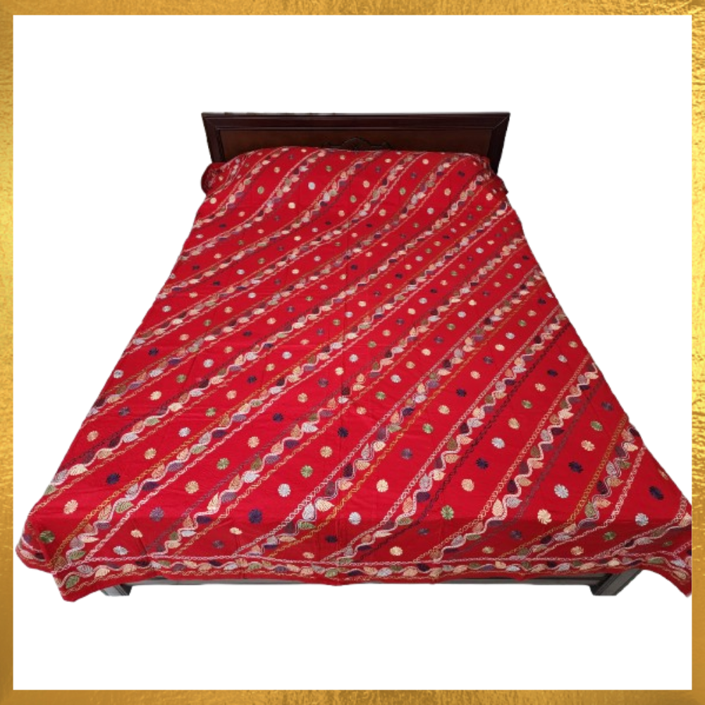 Hand-Made Nokshi Katha / Bed Cover / Blanket / Quilt