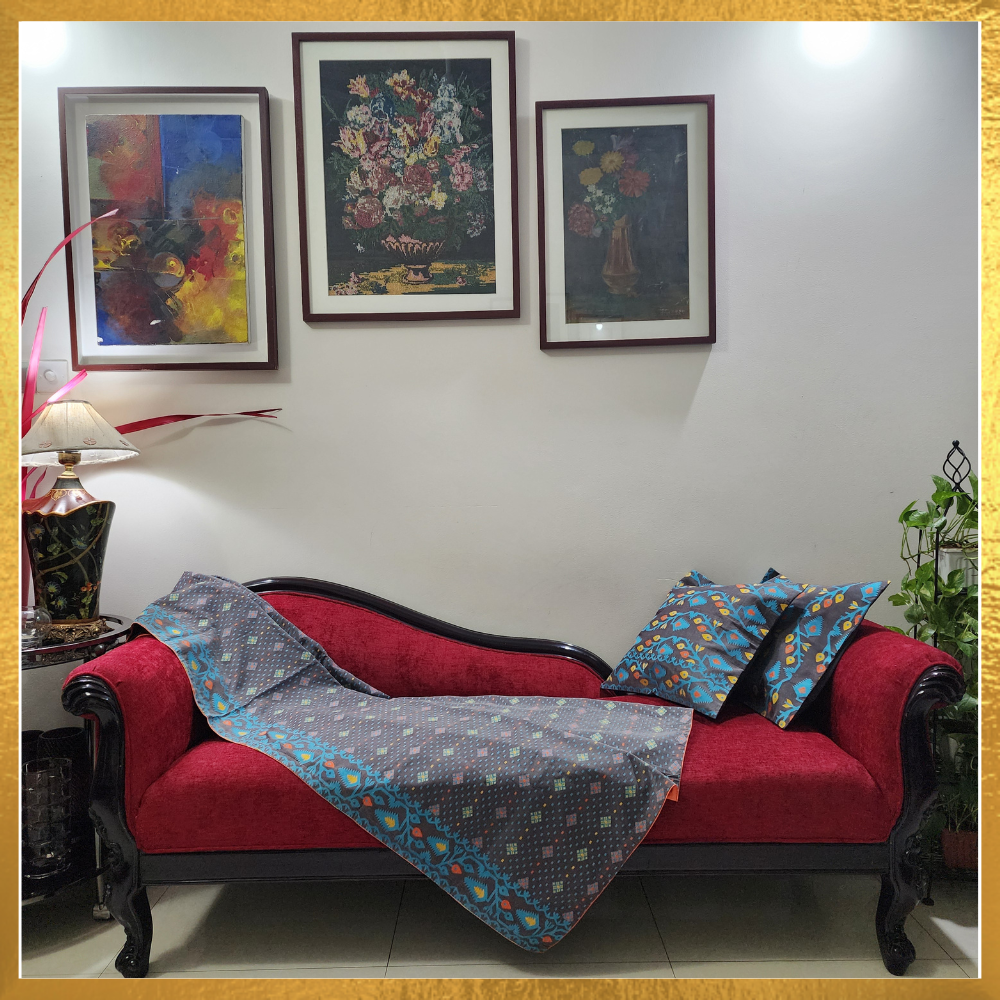 Jamdani Throw Blanket